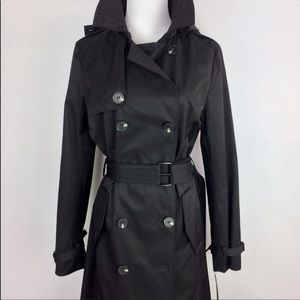 Tahari Black Trench